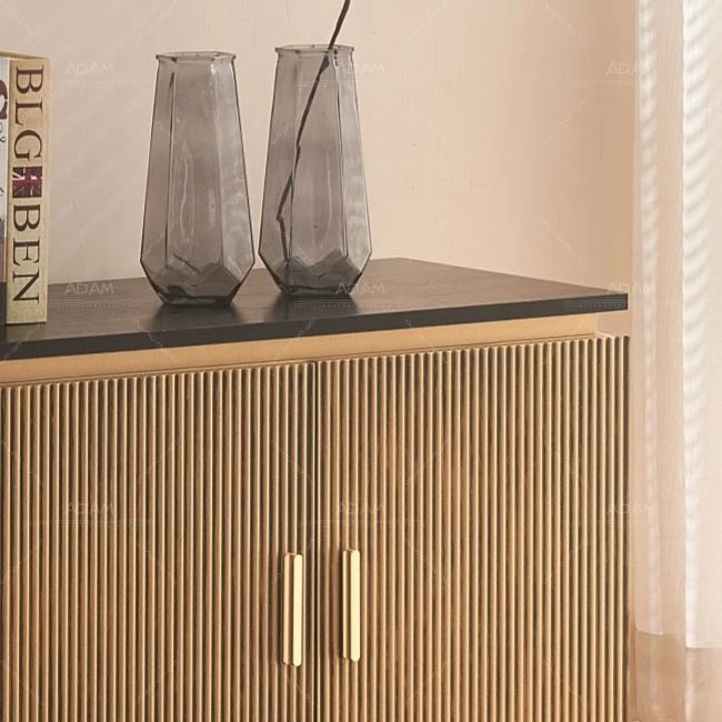 Oak Veneer Wooden TV Stand-3